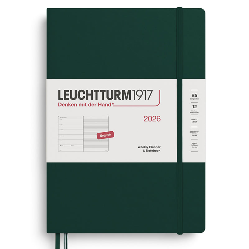 2026 LEUCHTTURM1917 Weekly Planner and Notebook - Hard Cover - Composition (B5)