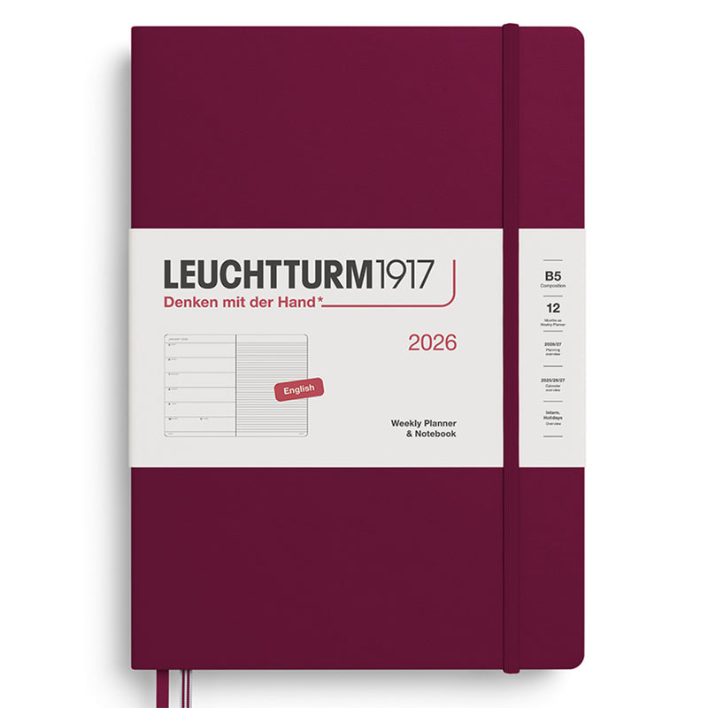 2026 LEUCHTTURM1917 Weekly Planner and Notebook - Hard Cover - Composition (B5)