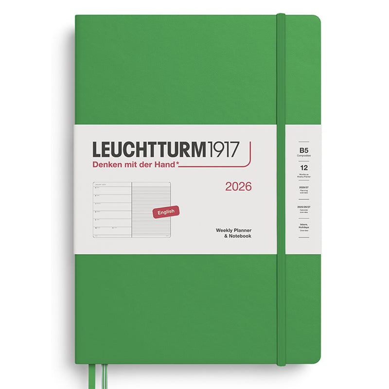 2026 LEUCHTTURM1917 Weekly Planner and Notebook - Hard Cover - Composition (B5)