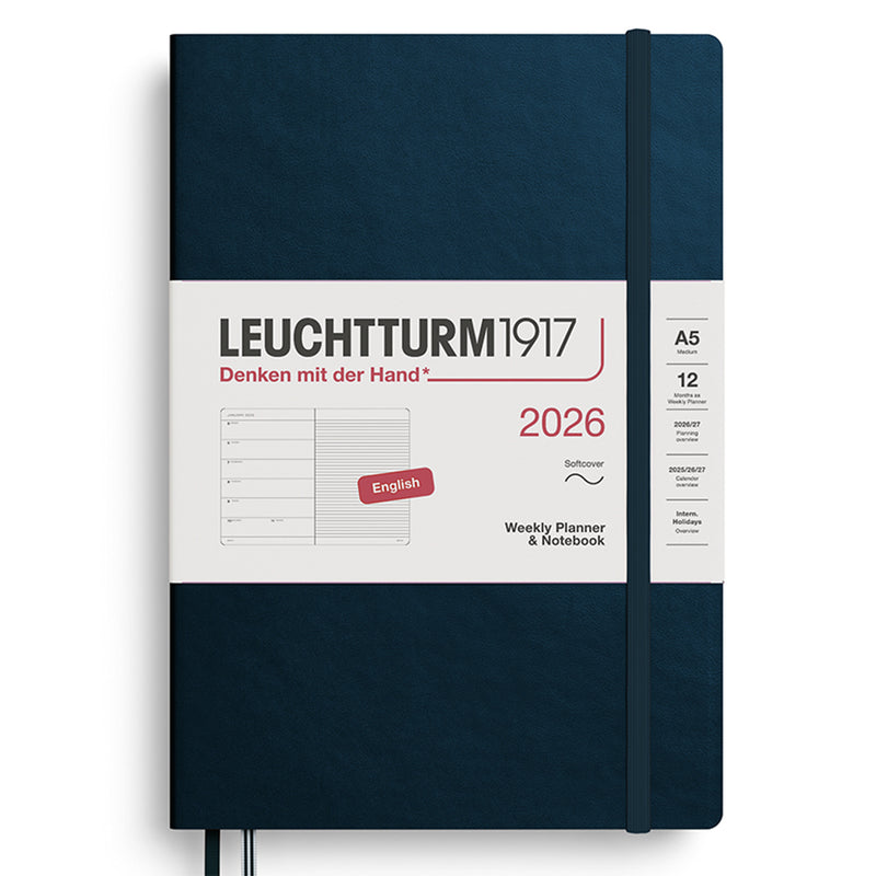 2026 LEUCHTTURM1917 Weekly Planner and Notebook - Soft Cover - Medium (A5)