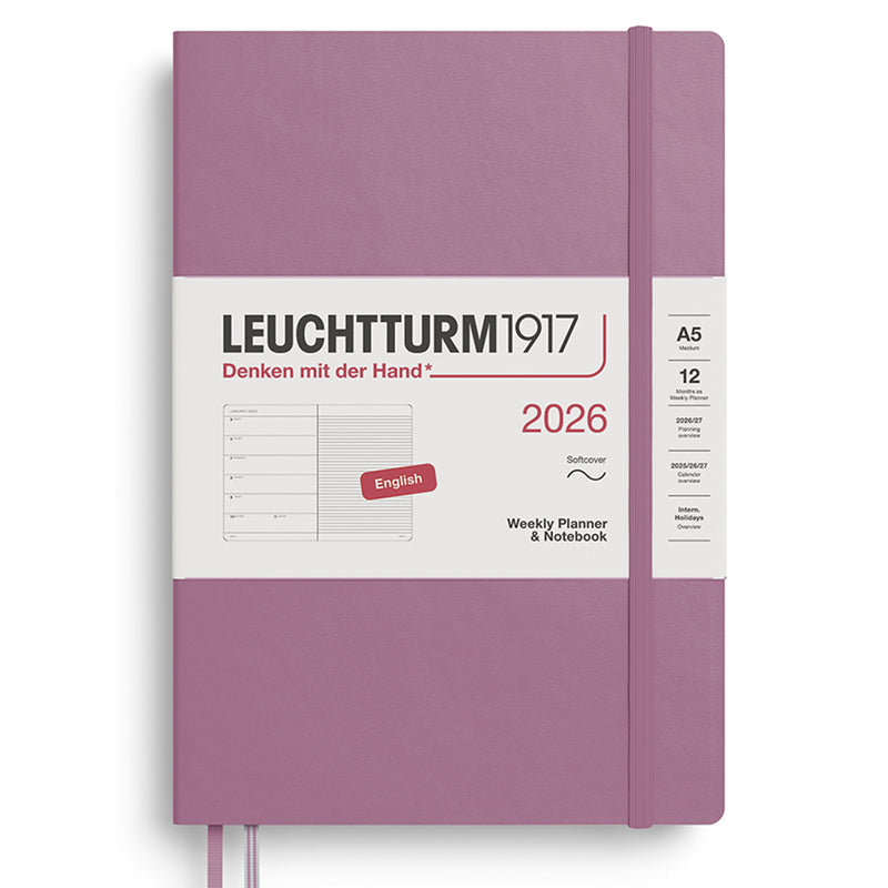 2026 LEUCHTTURM1917 Weekly Planner and Notebook - Soft Cover - Medium (A5)