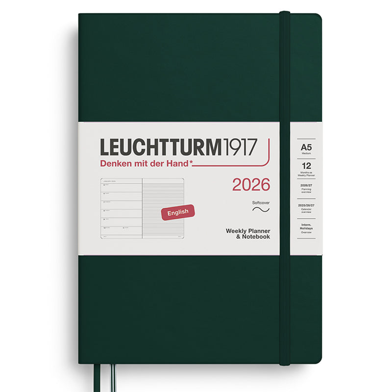 2026 LEUCHTTURM1917 Weekly Planner and Notebook - Soft Cover - Medium (A5)