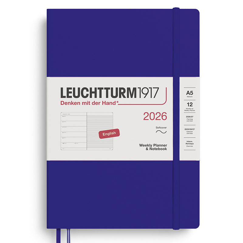 2026 LEUCHTTURM1917 Weekly Planner and Notebook - Soft Cover - Medium (A5)