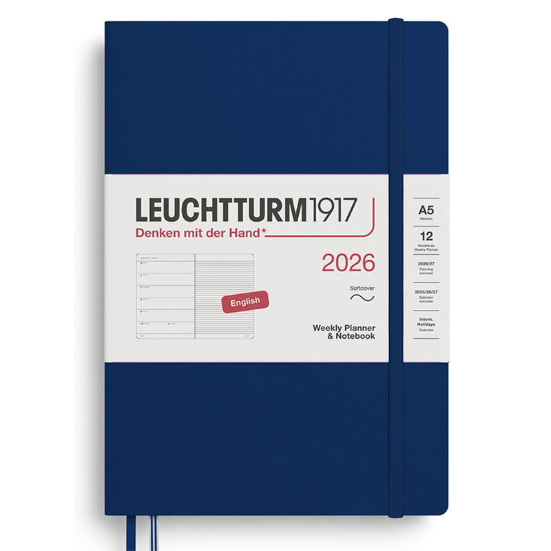 2026 LEUCHTTURM1917 Weekly Planner and Notebook - Soft Cover - Medium (A5)