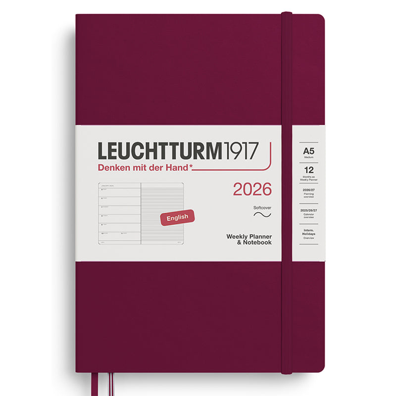 2026 LEUCHTTURM1917 Weekly Planner and Notebook - Soft Cover - Medium (A5)