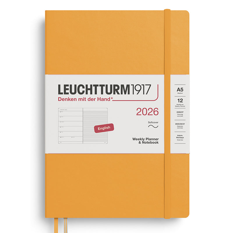 2026 LEUCHTTURM1917 Weekly Planner and Notebook - Soft Cover - Medium (A5)