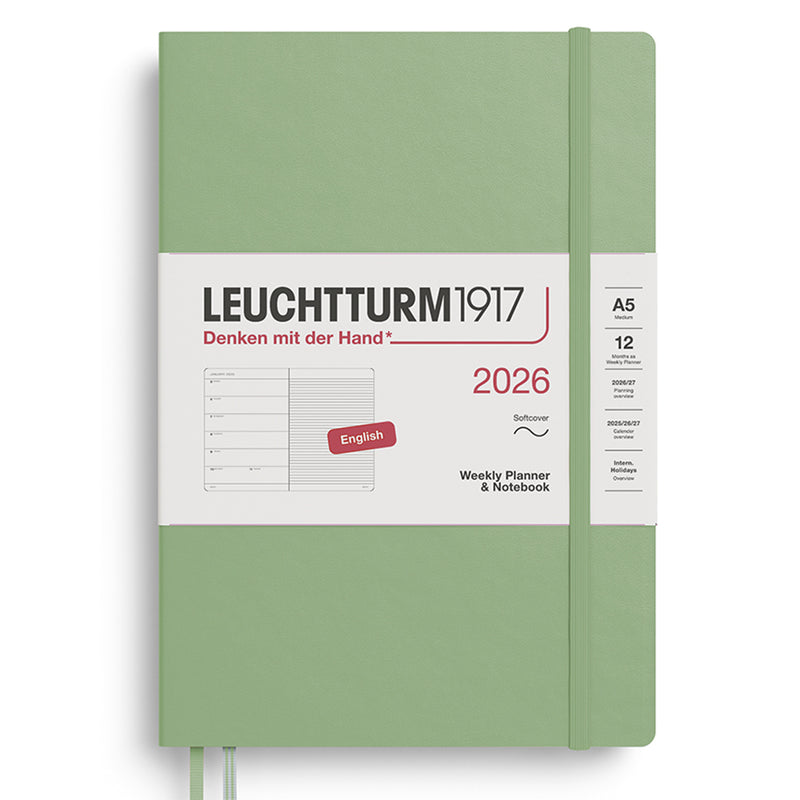 2026 LEUCHTTURM1917 Weekly Planner and Notebook - Soft Cover - Medium (A5)