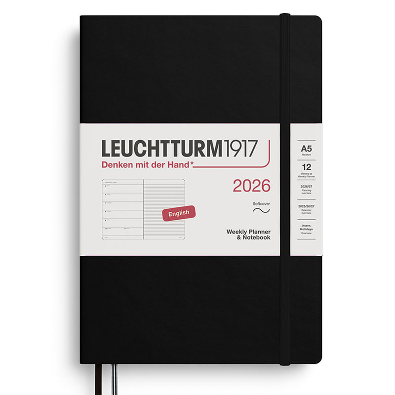 2026 LEUCHTTURM1917 Weekly Planner and Notebook - Soft Cover - Medium (A5)
