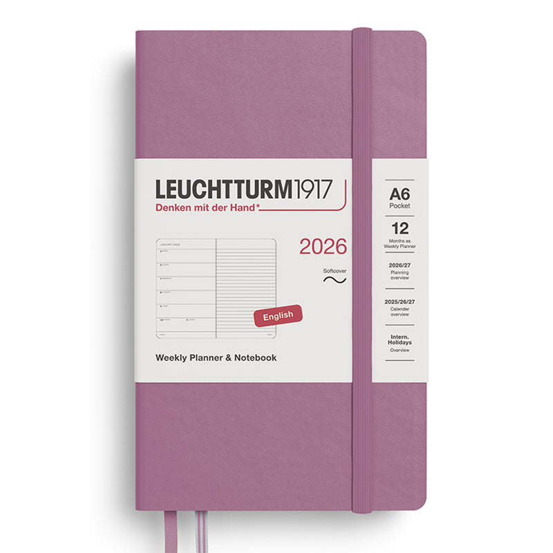 2026 LEUCHTTURM1917 Weekly Planner and Notebook - Soft Cover - Pocket (A6)