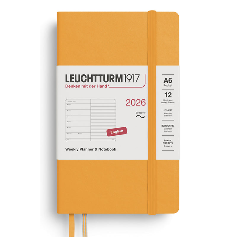 2026 LEUCHTTURM1917 Weekly Planner and Notebook - Soft Cover - Pocket (A6)