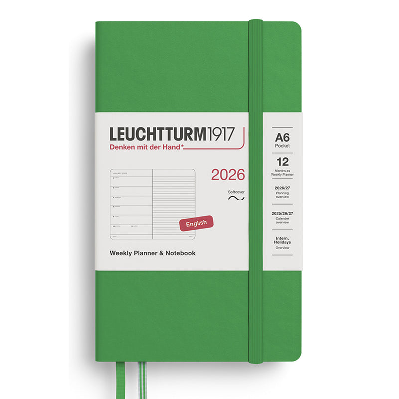 2026 LEUCHTTURM1917 Weekly Planner and Notebook - Soft Cover - Pocket (A6)