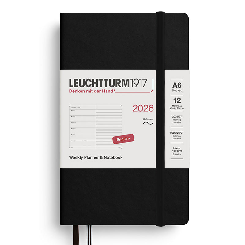 2026 LEUCHTTURM1917 Weekly Planner and Notebook - Soft Cover - Pocket (A6)