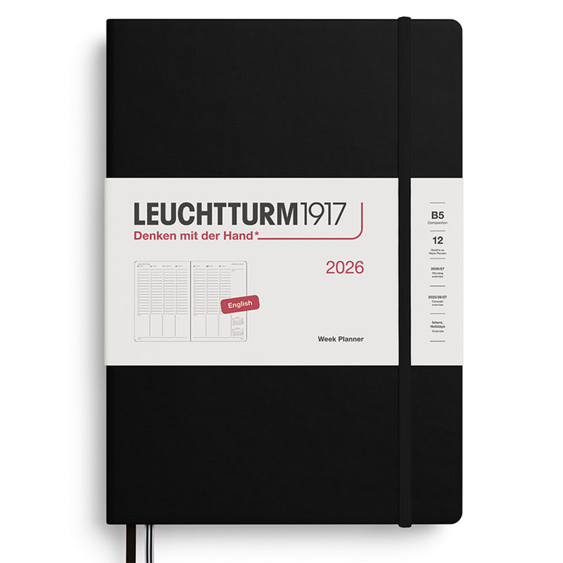 2026 LEUCHTTURM1917 Weekly Vertical Diary Planner - Hard Cover - Composition (B5)