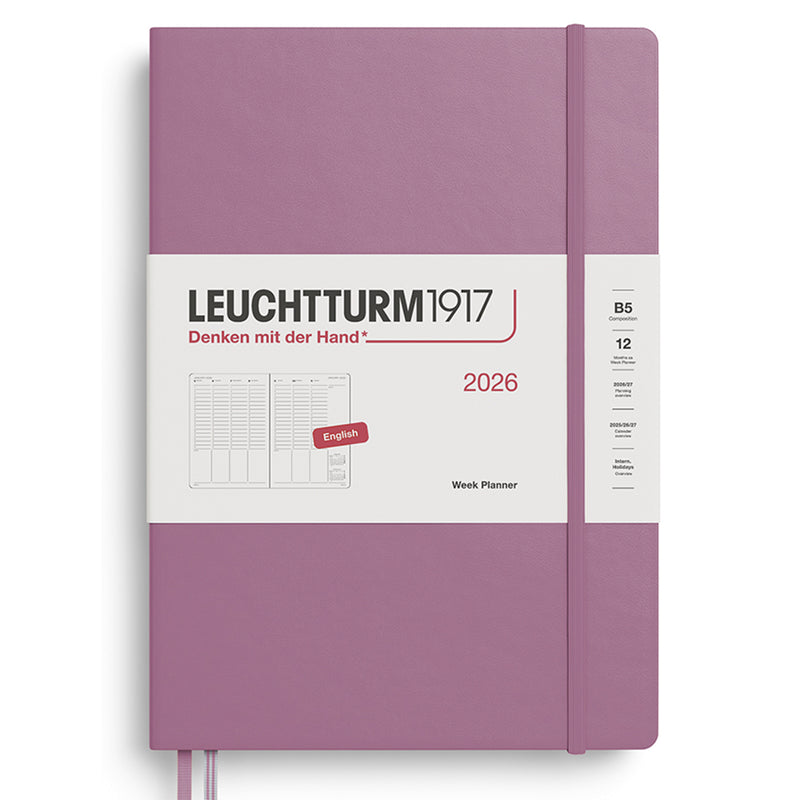 2026 LEUCHTTURM1917 Weekly Vertical Diary Planner - Hard Cover - Composition (B5)