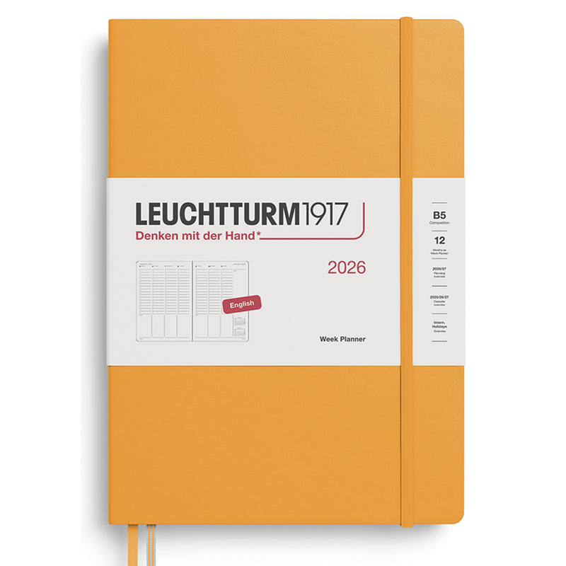 2026 LEUCHTTURM1917 Weekly Vertical Diary Planner - Hard Cover - Composition (B5)
