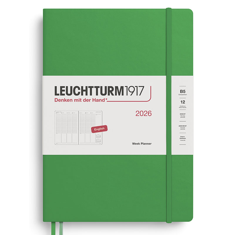 2026 LEUCHTTURM1917 Weekly Vertical Diary Planner - Hard Cover - Composition (B5)