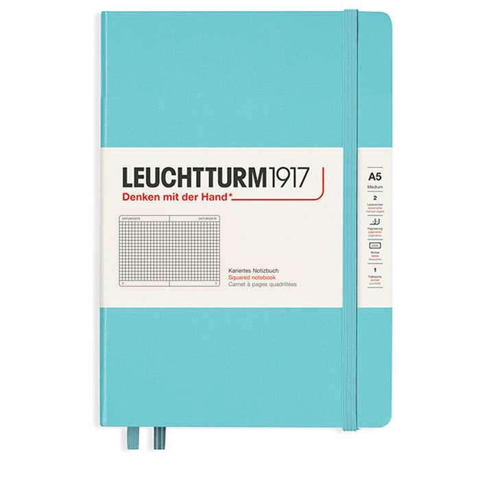 LEUCHTTURM1917 Classic Hard Cover - Medium (A5) - Squared / Grid - Aquamarine