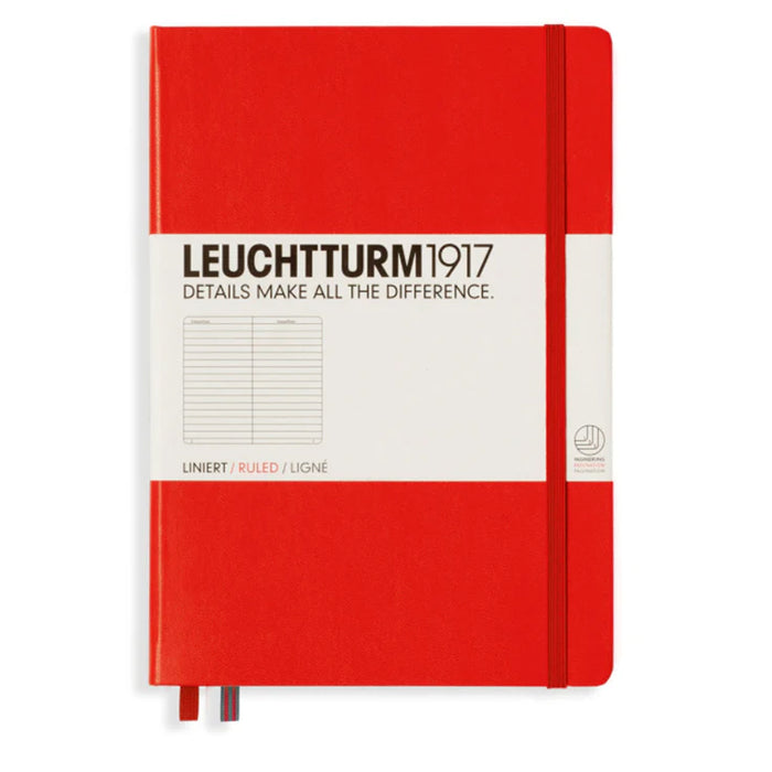 LEUCHTTURM1917 Classic Hard Cover - Medium (A5) - Ruled - Red