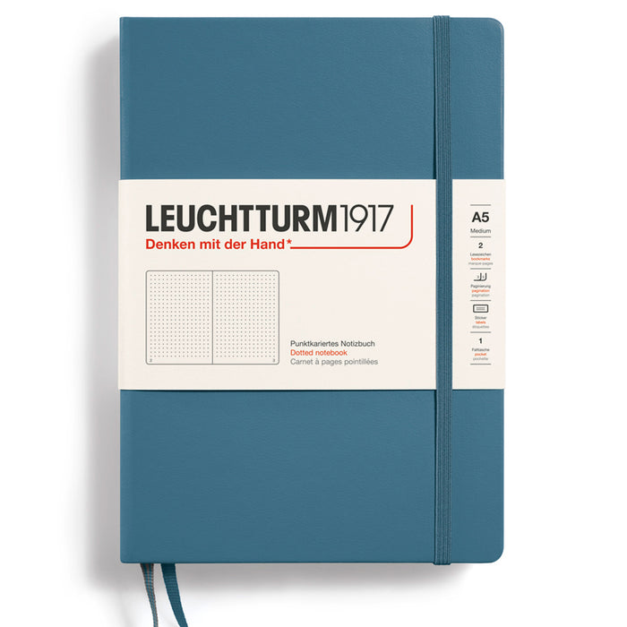 LEUCHTTURM1917 Classic Hard Cover - Medium (A5) - Dotted - Stone Blue