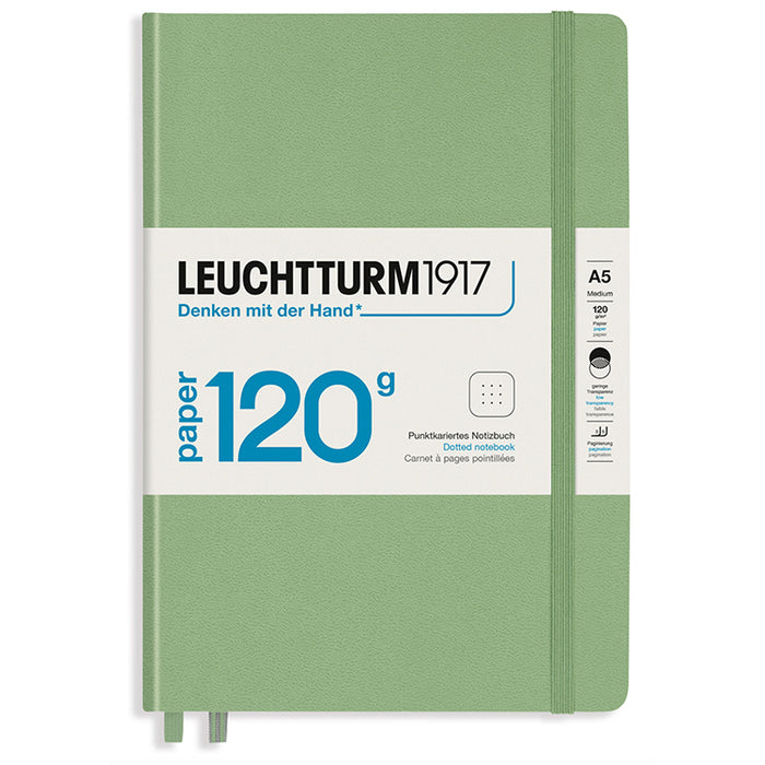 LEUCHTTURM1917 12gsm Classic Hard Cover Notebook - Medium (A5) - Dotted - Sage