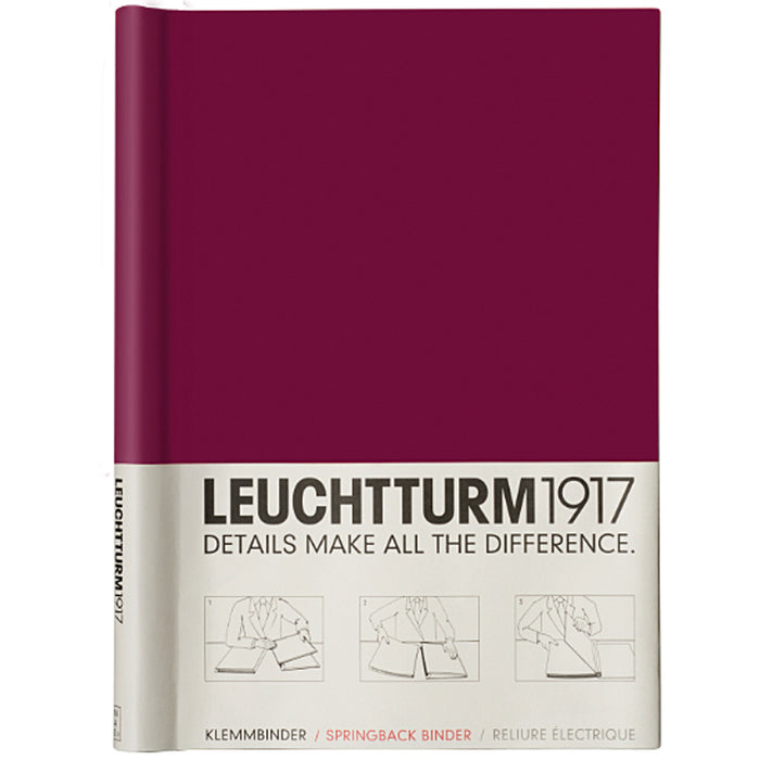 LEUCHTTURM1917 Peka Springback Binder (holds 150 pages) - A4 - Port Red