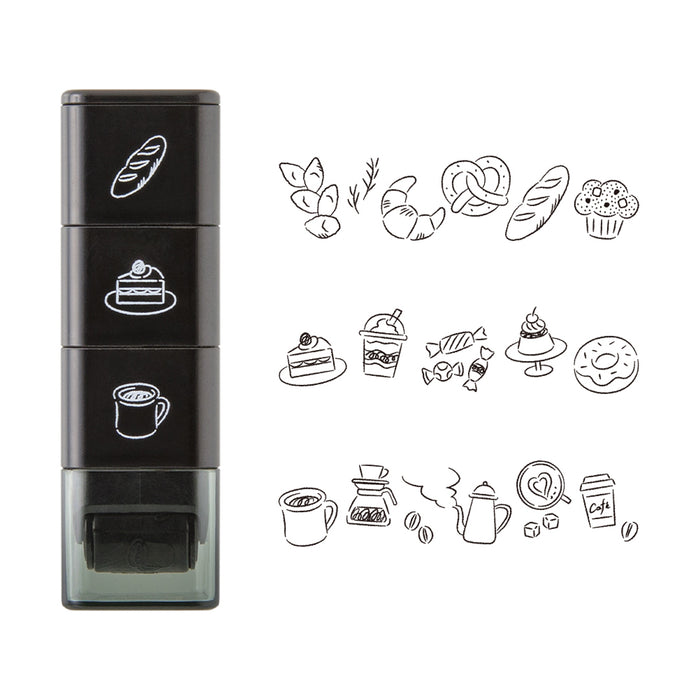 MIDORI - Paintable Roller Stamp - Cafe