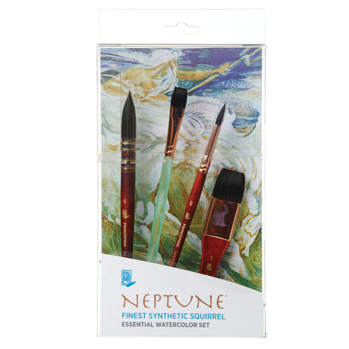 PRINCETON Pro Brushes 4-Piece Box Set - Watercolour - Neptune