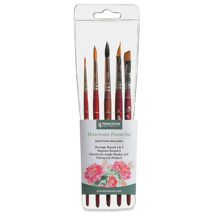 PRINCETON Pro Brushes 5-Piece Set - Watercolour - Floral