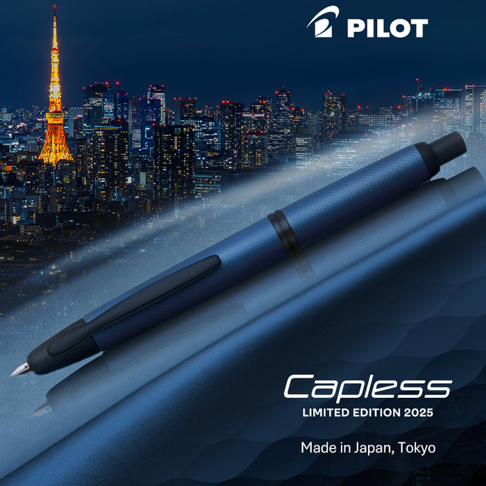 PILOT Capless Fountain Pen (18K Nib & Con-40) - Link Midnight (Sept 2025 LE) (Preorder for Sept release)