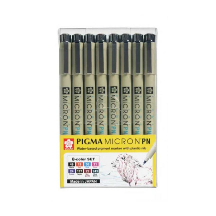 SAKURA Pigma Micron PN (Plastic nib for writing) - Set 8