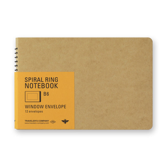 Traveler's Company - Spiral Ring Notebook - B6 Landscape - Window Envelope