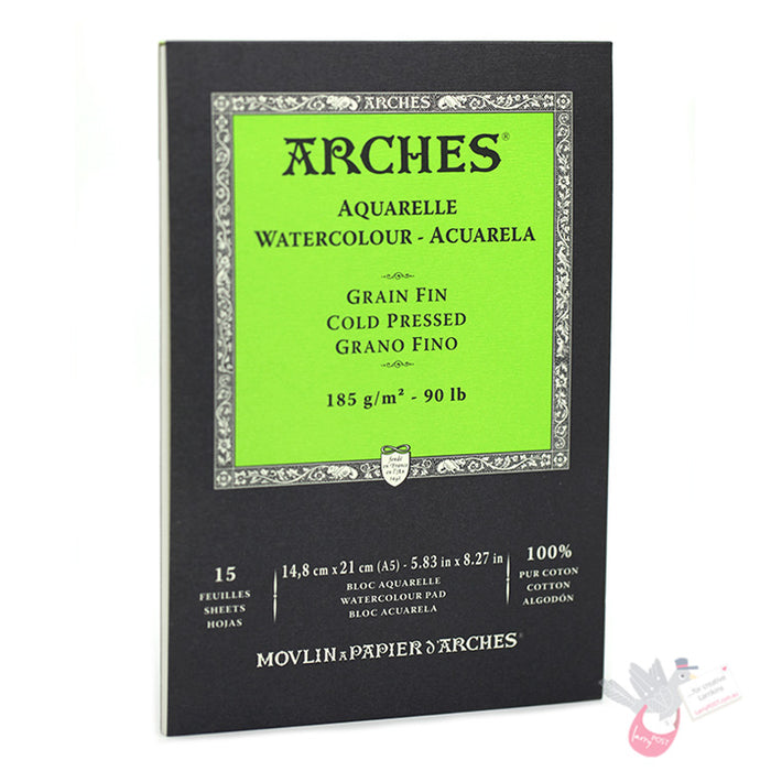 ARCHES Watercolour Pad (Medium) 185g - 15 Sheets - A5