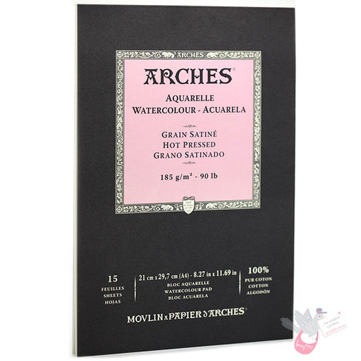 ARCHES Watercolour Pad (Smooth) 185g - 15 Sheets - A4