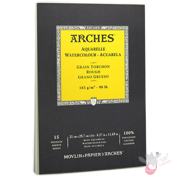 ARCHES Watercolour Pad (Rough) 185g - 15 Sheets - A4