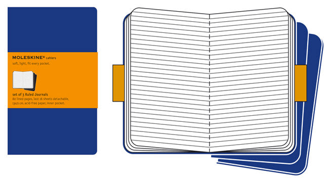 MOLESKINE Cahier Ruled Large Navy Blue