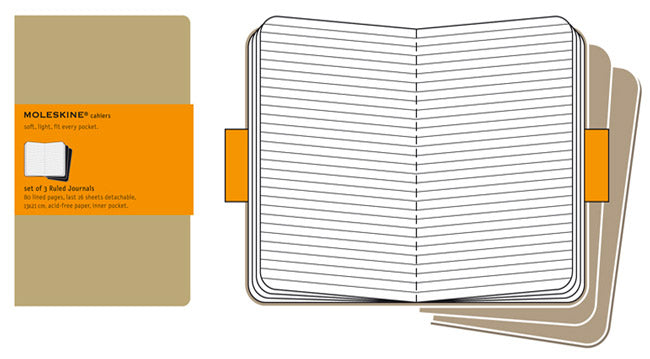 Cahier Large Ruled Kraft
