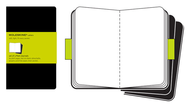 Cahier plain pocket black