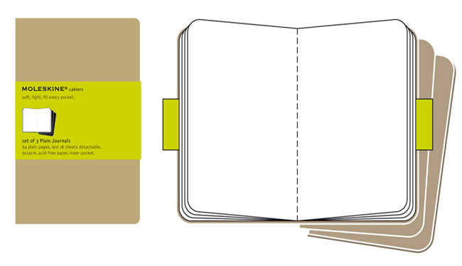 MOLESKINE cahier pocket plain kraft