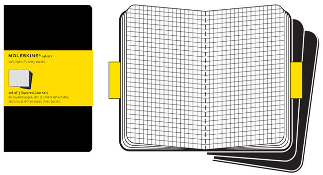MOLESKINE Cahier Squared Large Black