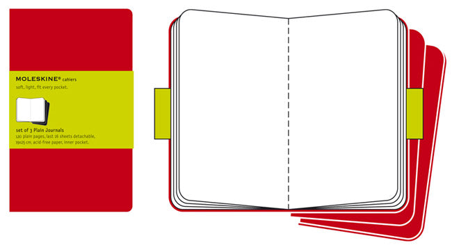 MOLESKINE Cahier XL plain Red