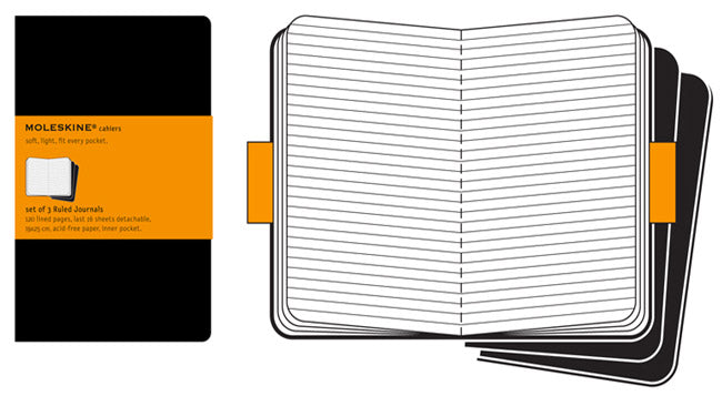 Cahier XL Ruled black