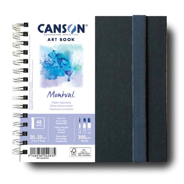 CANSON Spiral Art Book - Cold Press - 300gsm - 100% Cotton - A5 Landscape - 40 Pages