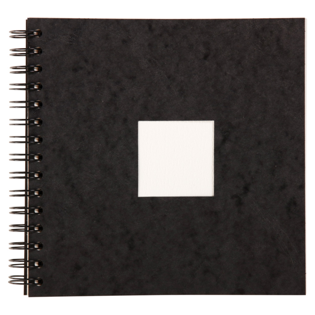 CLAIREFONTAINE Travel Watercolour Sketchbook (Black) - Rough Press - 300gsm - 100% Cotton - 20 x 20cm - 20 Sheets