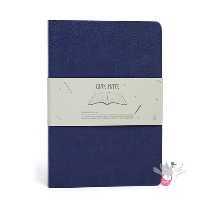 CIAK Mate Soft Cover Notebook - Medium (B6) - Ruled Pages - Navy Blue