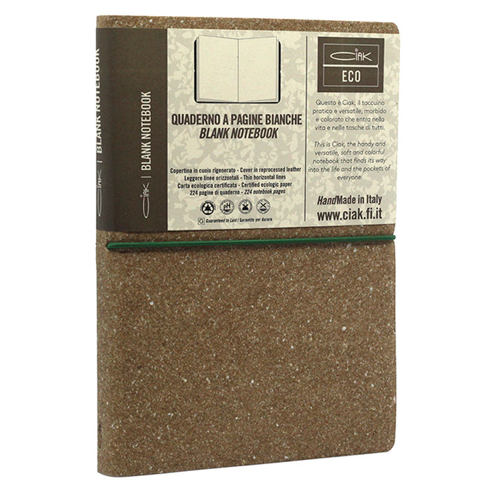 CIAK Eco Notebook - Large (A5) - Plain (Blank Pages) - Natural