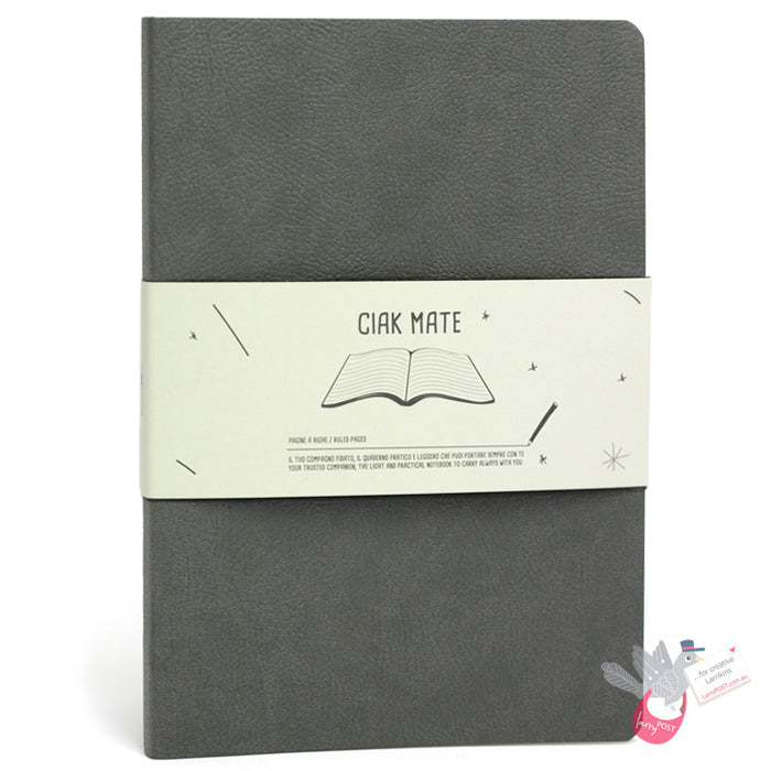 CIAK Mate Soft Cover Notebook - Large (A5) - Ruled - Anthracite