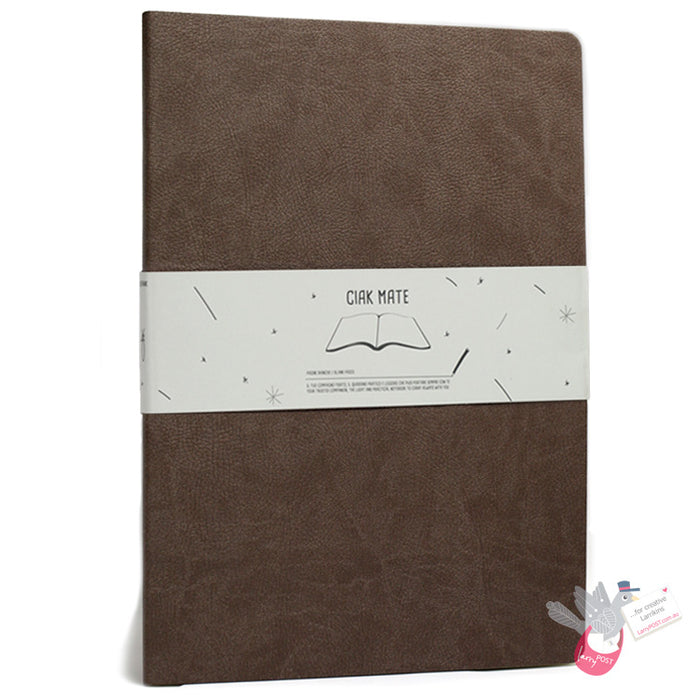CIAK Mate Soft Cover Notebook - A4 - Plain Pages - Milk Chocolate