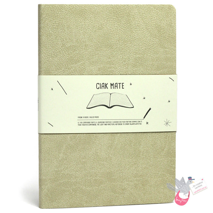 CIAK Mate Soft Cover Notebook - Large (A5) - Ruled Pages - Dove