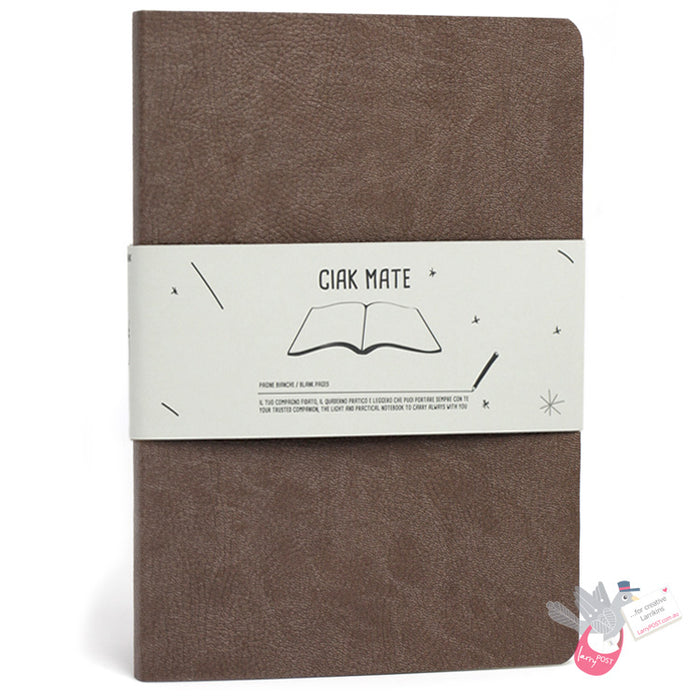 CIAK Mate Soft Cover Notebook (A5) - Plain Pages - Milk Chocolate