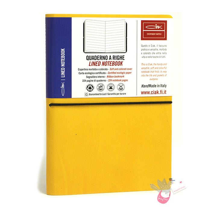CIAK Classic Notebook - Medium (B6) - Ruled - Yellow